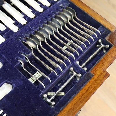 Lot 117 - A Viner's Ltd silver cutlery canteen table and...