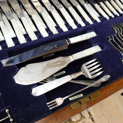 Lot 117 - A Viner's Ltd silver cutlery canteen table and...