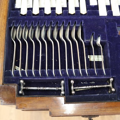 Lot 117 - A Viner's Ltd silver cutlery canteen table and...