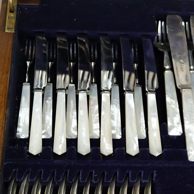 Lot 117 - A Viner's Ltd silver cutlery canteen table and...