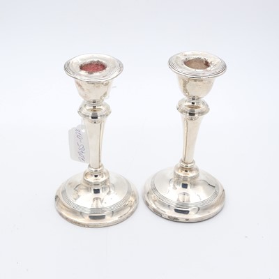Lot 244 - A pair of 20th century silver table...