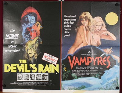 Lot The Devil's Rain/Vampyres, 1970s UK quad...