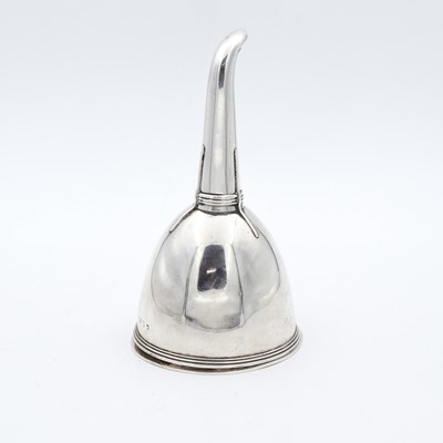 Lot 53 - A George III silver wine funnel, in two...