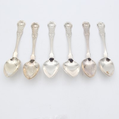 Lot 254 - A set of six William IV Scottish silver...