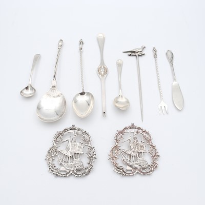 Lot 250 - A pair of Victorian silver placename holders,...