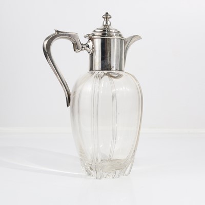 Lot 345 - An early 20th century silver and clear glass...