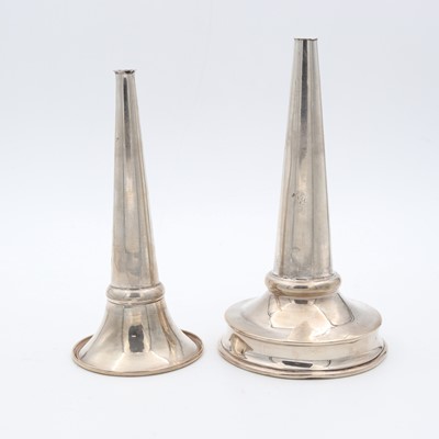 Lot 243 - A George V silver rose vase, of tapering...