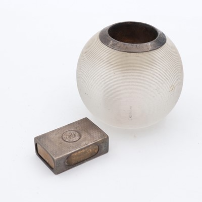 Lot 256 - A Victorian silver topped and ribbed glass...