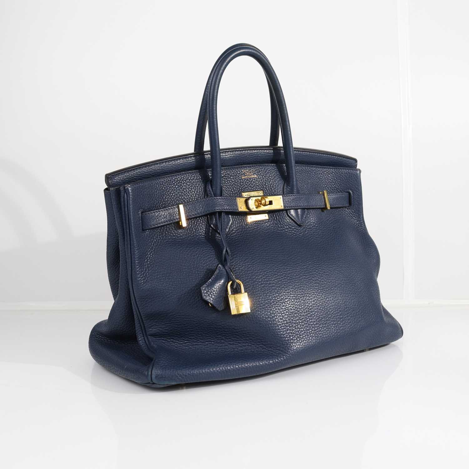 Lot 411 - Hermès, a Bleu de Prusse Togo leather Birkin...