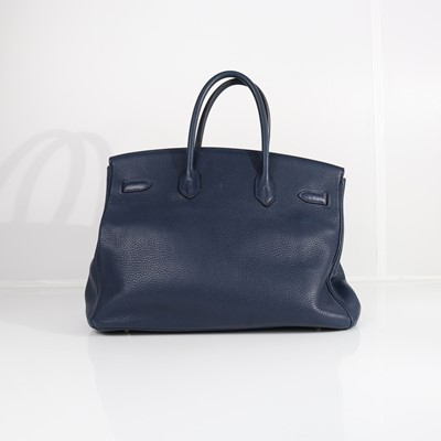 Lot 411 - Hermès, a Bleu de Prusse Togo leather Birkin...