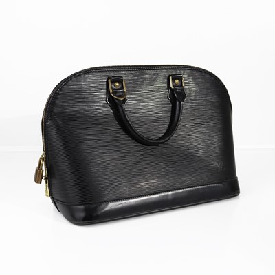 Lot 406 - Louis Vuitton Alma PM handbag in black Epi...