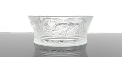 Lot 316 - Lalique - a contemporary heavy glass 'Jungle'...