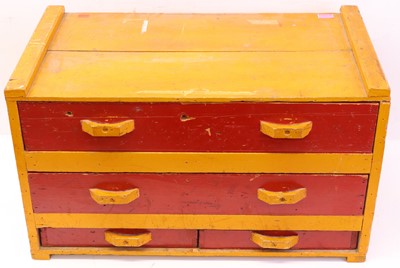 Lot 96 - A three-tier Meccano collectors chest,...