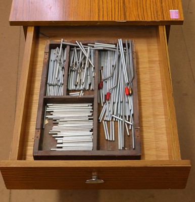 Lot 75 - A four-tier Meccano collector cabinet,...