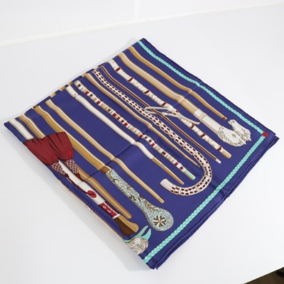 Lot 409 - Hermès, ‘Les Cannes’ silk carré by Virginie...