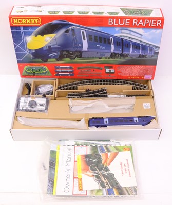 Lot 579 - Hornby 00 gauge Blue Rapier train set,...