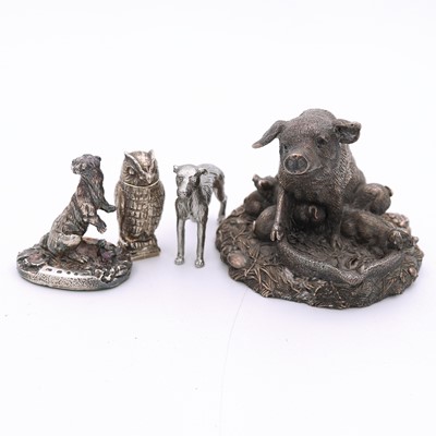 Lot 261 - A late 20th century filled silver model of a...