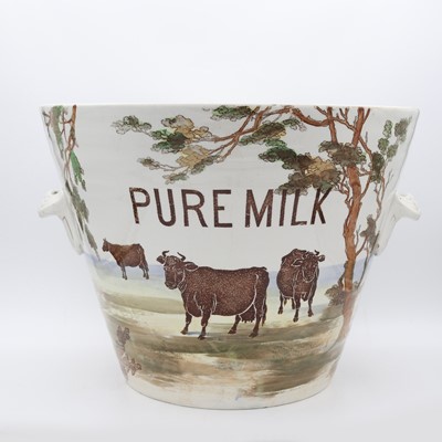 Lot 38 - An early 20th century ironstone dairy pail,...