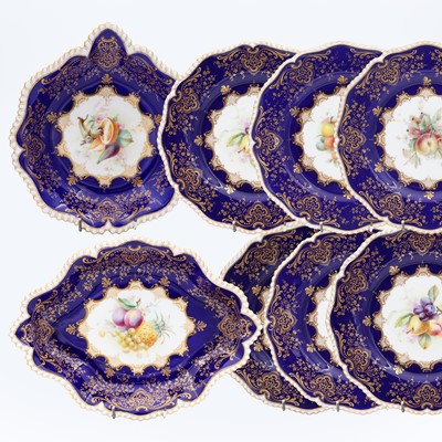 Lot 33 - A Royal Worcester porcelain part dessert suite,...