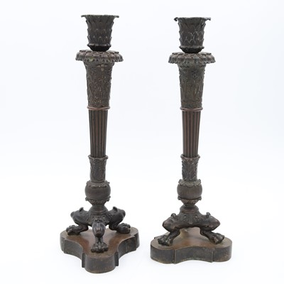 Lot 133 - A pair of late 19th century French bronze...