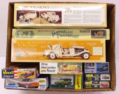 Lot 42 - Box containing mixed plastic and wooden car...