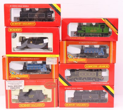 Lot 566 - Eight small Hornby 00 gauge locos to include...