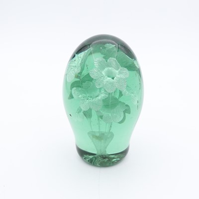 Lot 20 - A Victorian green glass dump weight with...