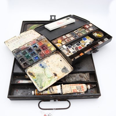 Lot 25 - An early 20th century black painted metal...