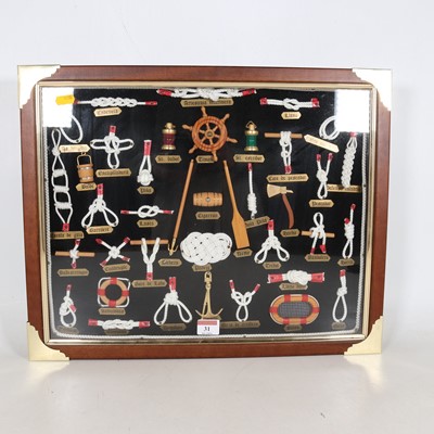 Lot 31 - A contemporary display of maritime knots and...