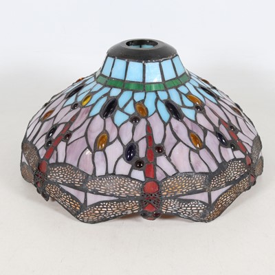 Lot 39 - A reproduction Tiffany style stained glass...