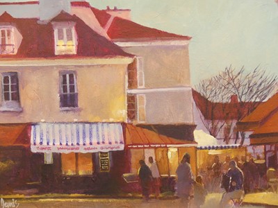 Lot 524 - Dennis Nash (b.1947) - Restaurant scene,...