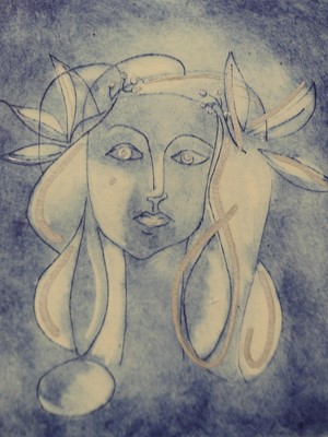 Lot 527 - Anna Toppin (b.1948) - Blue Homage II and Blue...