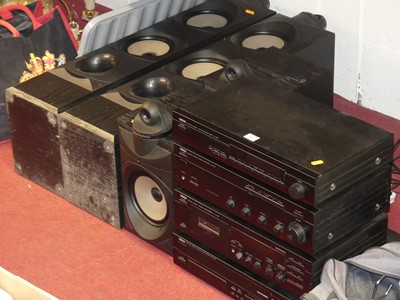 Lot 567 - A Yamaha hifi separates system, comprising...