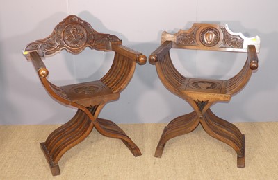 Lot 678 - Two early 20th century Spanish oak and walnut...