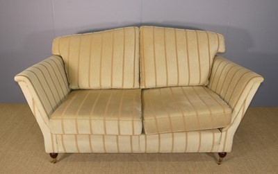 Lot 685 - Contemporary striped upholstery seating...