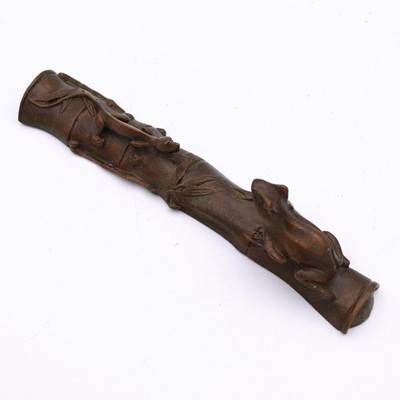 Lot 92 - A reproduction Japanese style bronzed metal...