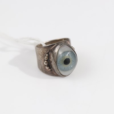 Lot 334 - A contemporary Arts & Crafts silver and glass...