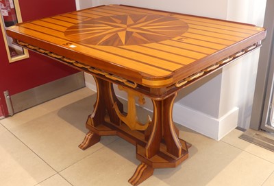 Lot 694 - A Spanish satinwood, mahogany and walnut...