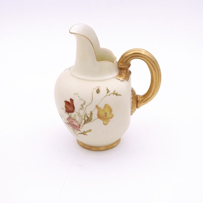 Lot 86 - A Royal Worcester blush ivory jug, decorated...