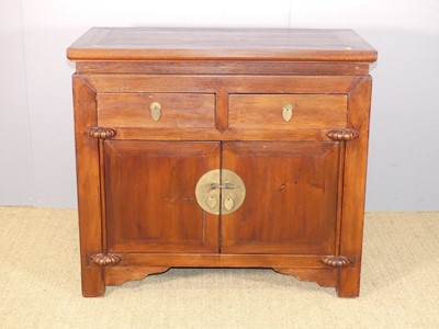 Lot 702 - A contemporary Chinese stained hardwood and...