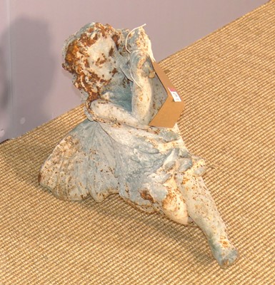 Lot 714 - A cast metal fairy garden figure, h.40cm