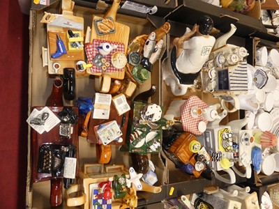 Lot 153 - A collection of novelty teapots, to include an...