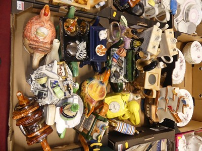 Lot 154 - A collection of novelty teapots, to include a...