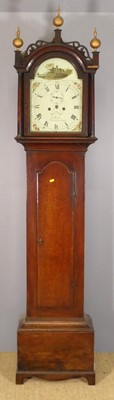 Lot 592 - A circa 1800 oak provincial long case clock,...