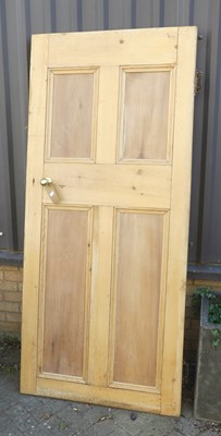 Lot 751 - A late Victorian pine four panelled internal...