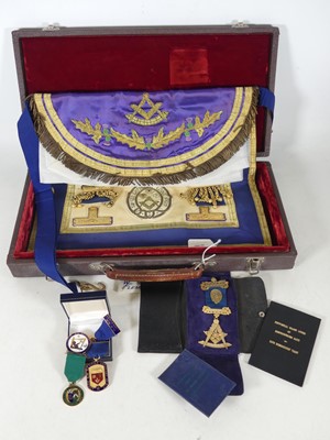 Lot 203 - A Masonic W.Master’s apron belonging to...