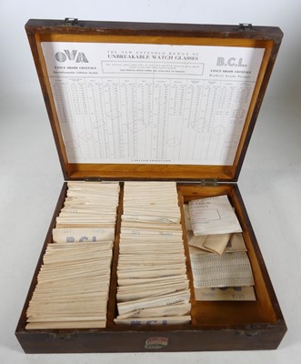 Lot 205 - An extensive collection of watch crystals,...