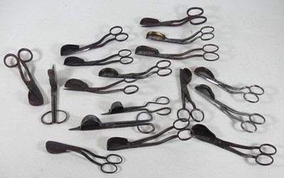 Lot 211 - A collection of 19th century steel wick...