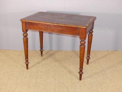 Lot 631 - A Victorian round-cornered mahogany and rexine...