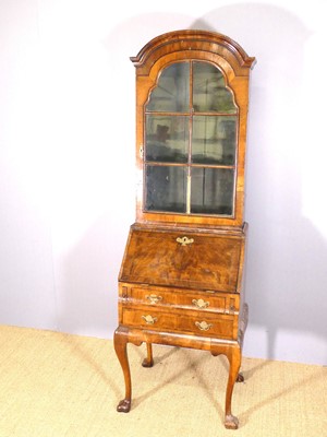 Lot 634 - A Queen Anne-style figured walnut and further...